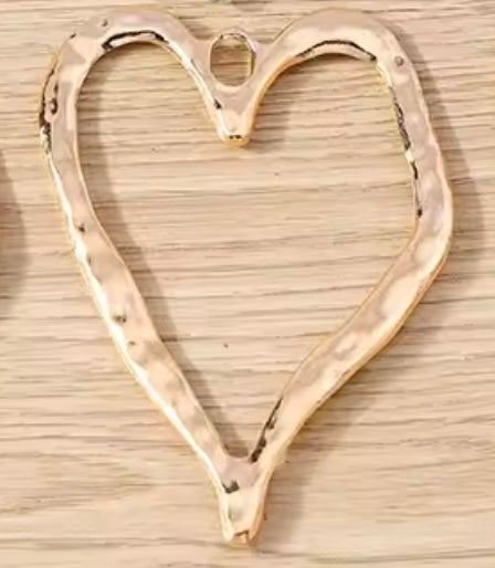 Large Hollow Heart Pendant