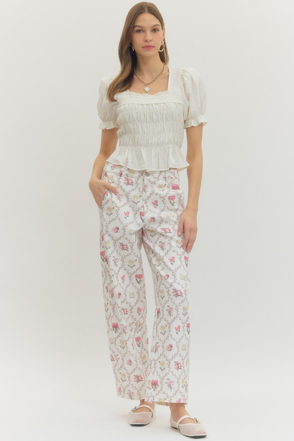Short Puff Sleeve Top