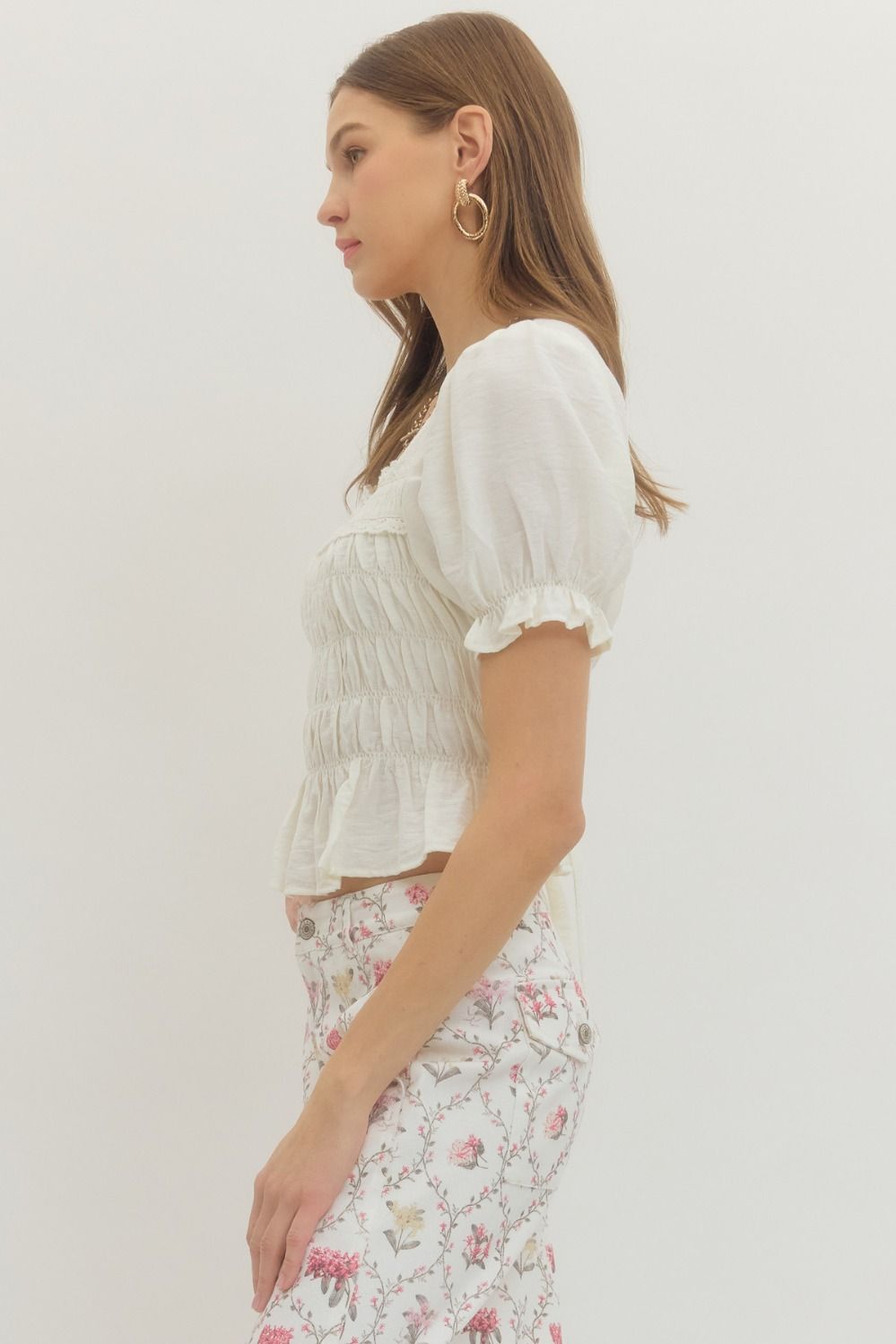 Short Puff Sleeve Top