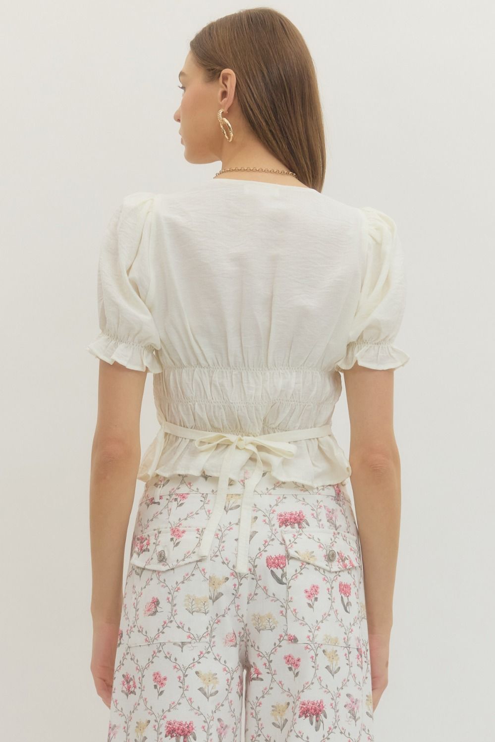 Short Puff Sleeve Top