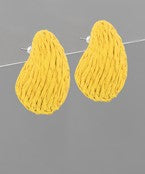 Wrapped Raffia Teardrop Earrings