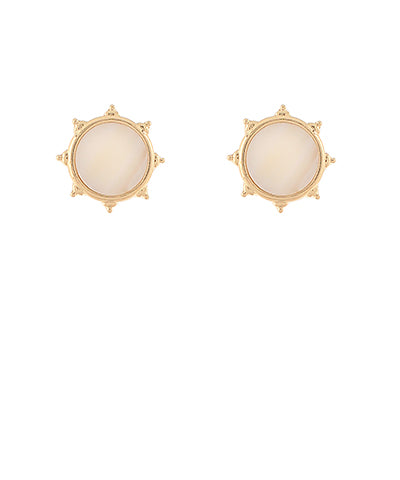 Shell Round Stud Earrings