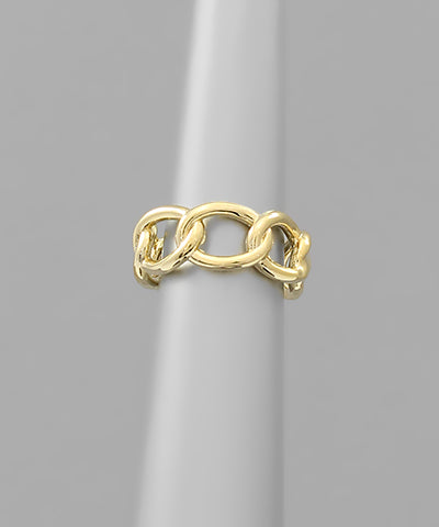 Oval Linked Open Ring