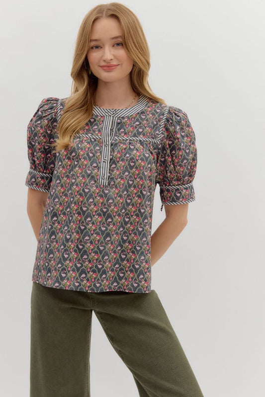 Entro Floral Pattern Top