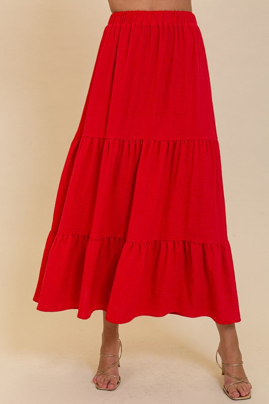 High Waisted Airflow Maxi Skirt