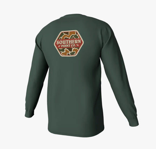 Southern Point Youth Vintage Circle Greyton LS Pocket Tee