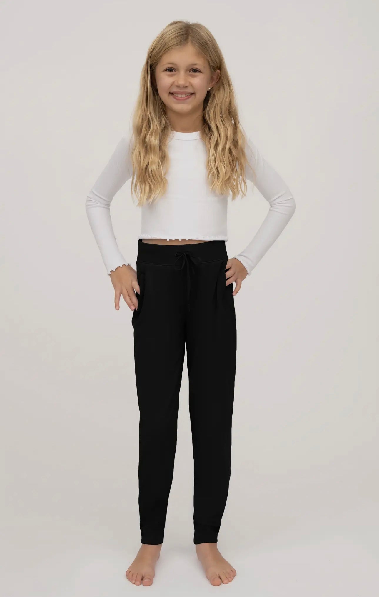 Girls Lux Side Pocket Jogger W/ Drawstring