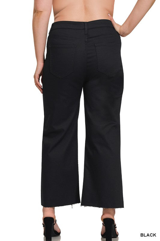 Zenana Flare Cropped Denim Pants