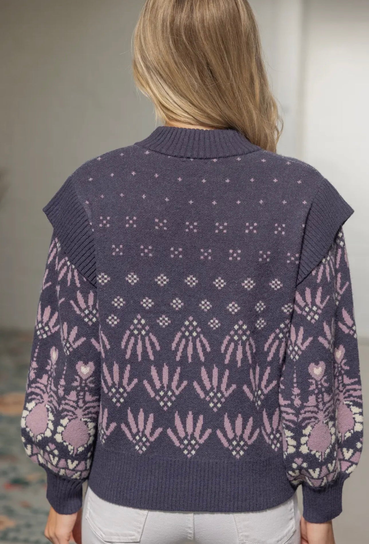 High Neck Ribbed Sweater