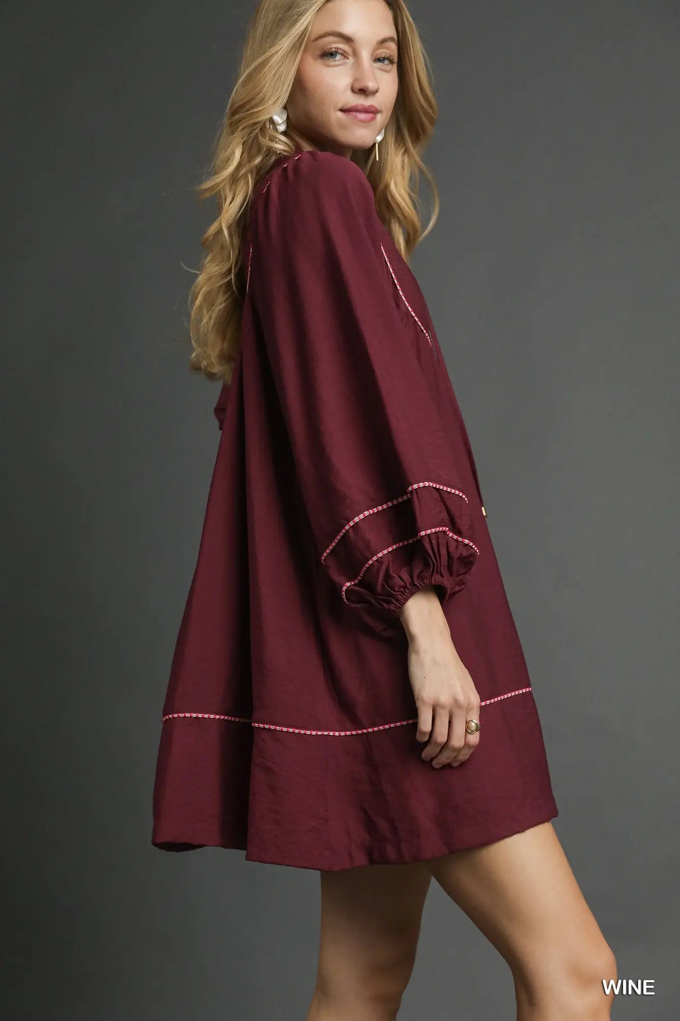 Umgee Boho Peasant Mini Dress