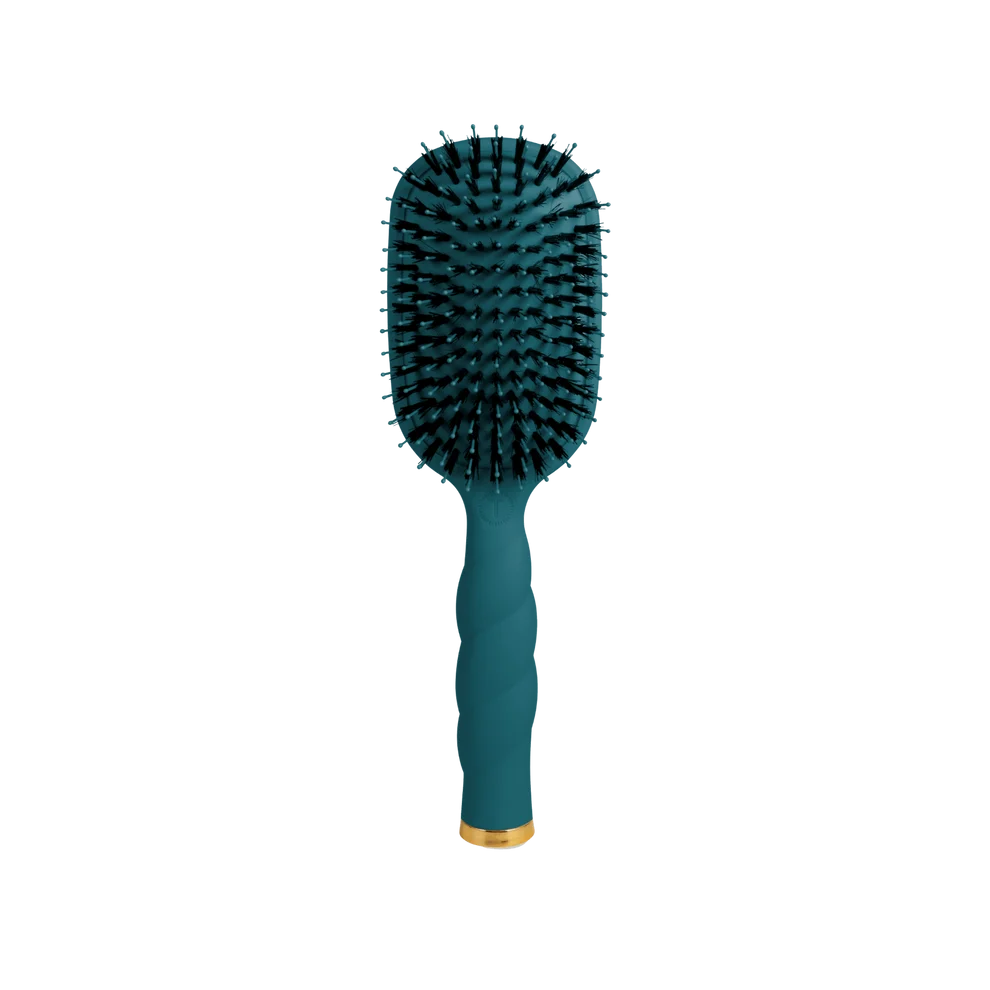Teleties Boar Bristle Hair Brush-Teal With It