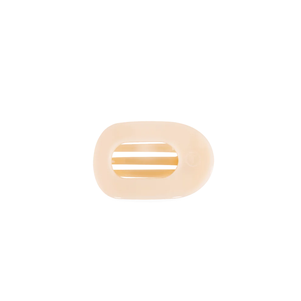 Flat Round Clip Tiny-Almond Beige