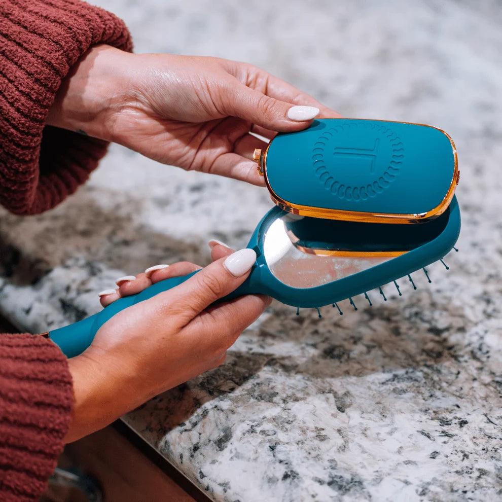 Detangler Hair Brush for Medium Hair-Teal With It