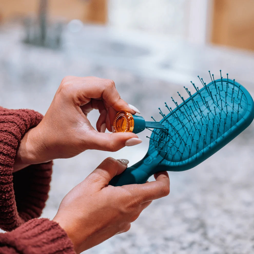 Detangler Hair Brush for Medium Hair-Teal With It