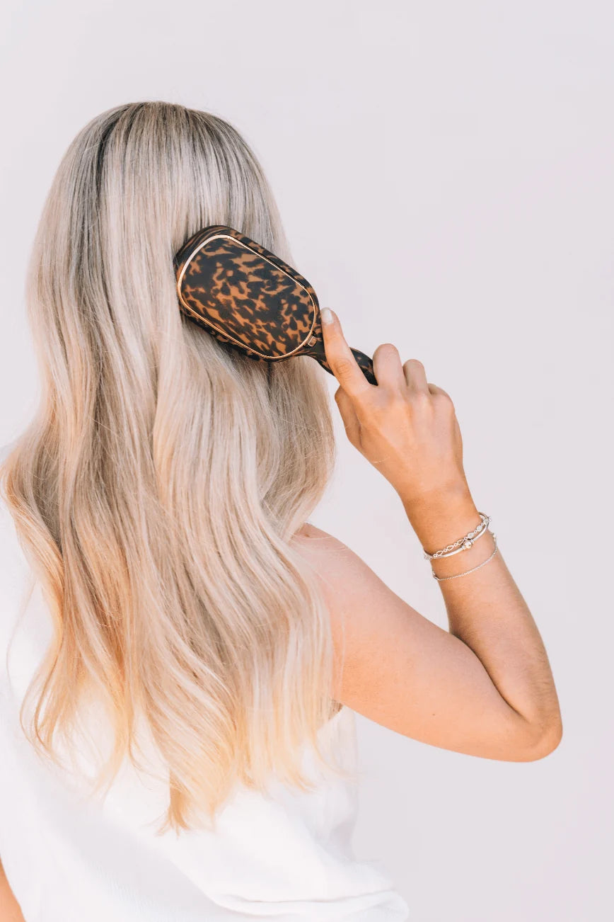 Teleties Boar Bristle Hair Brush - Tortoise