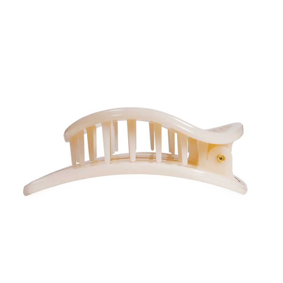 Teleties Large Flat Circle Hair Clip-Almond Beige