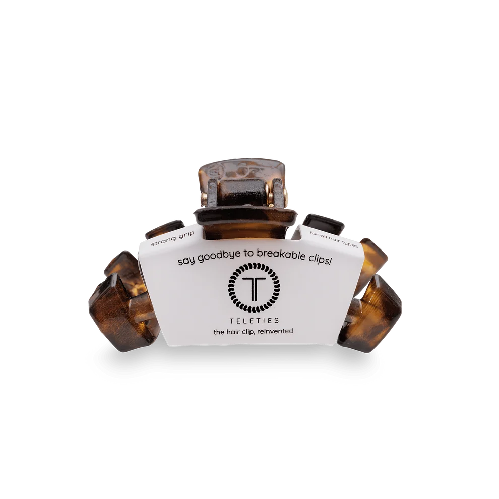 Teleties Classic Tiny Claw Clip-Tortoise