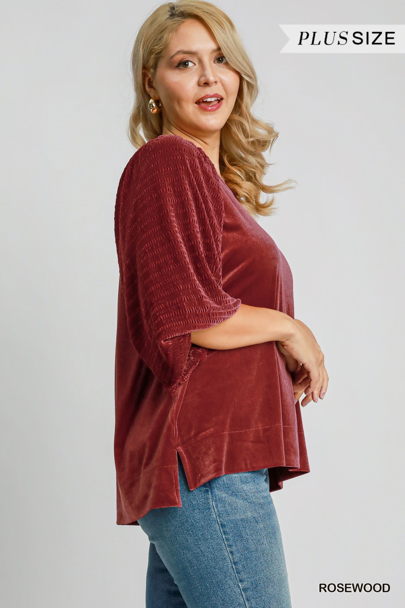 Round Neck Velvet Top