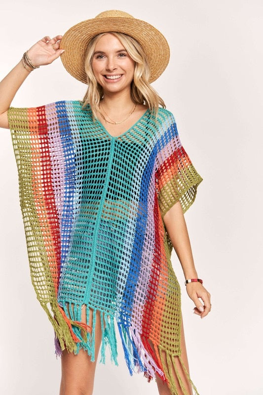 Multi Color Crochet Tunic