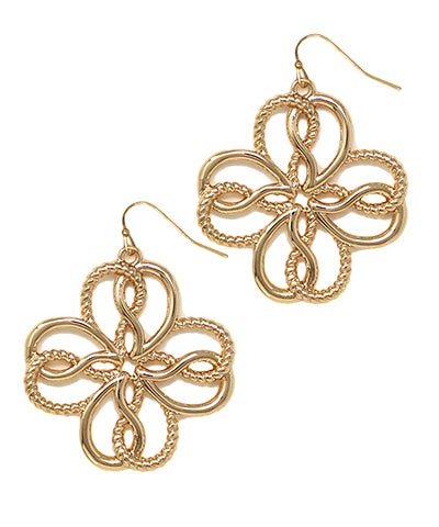 Textured Flower Filigree Earrings