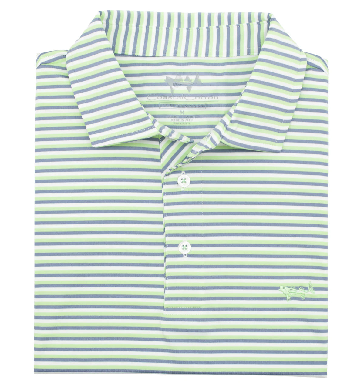 Coastal Cotton Stripe Performance Polo