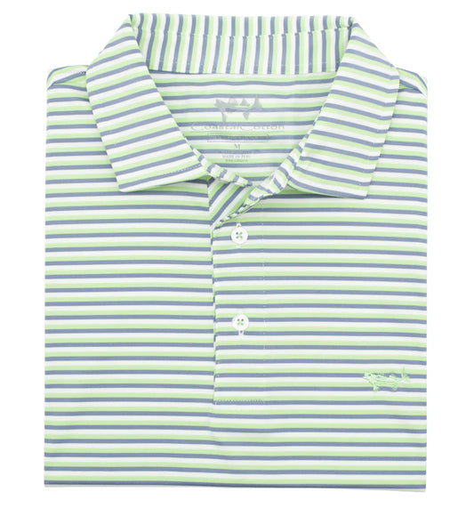 Coastal Cotton Stripe Performance Polo