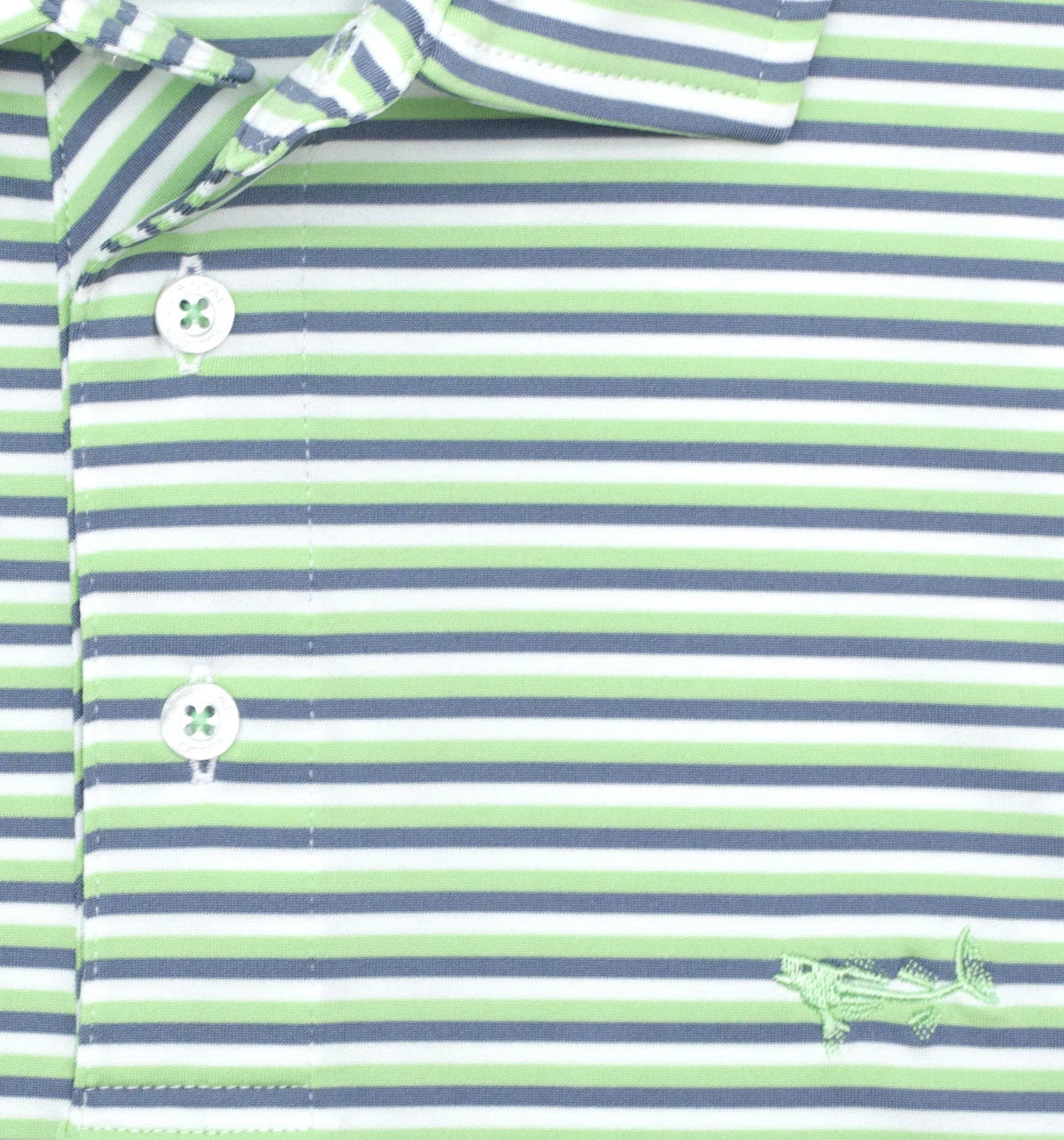 Coastal Cotton Stripe Performance Polo