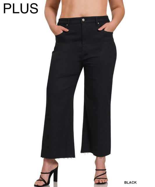Zenana Flare Cropped Denim Pants