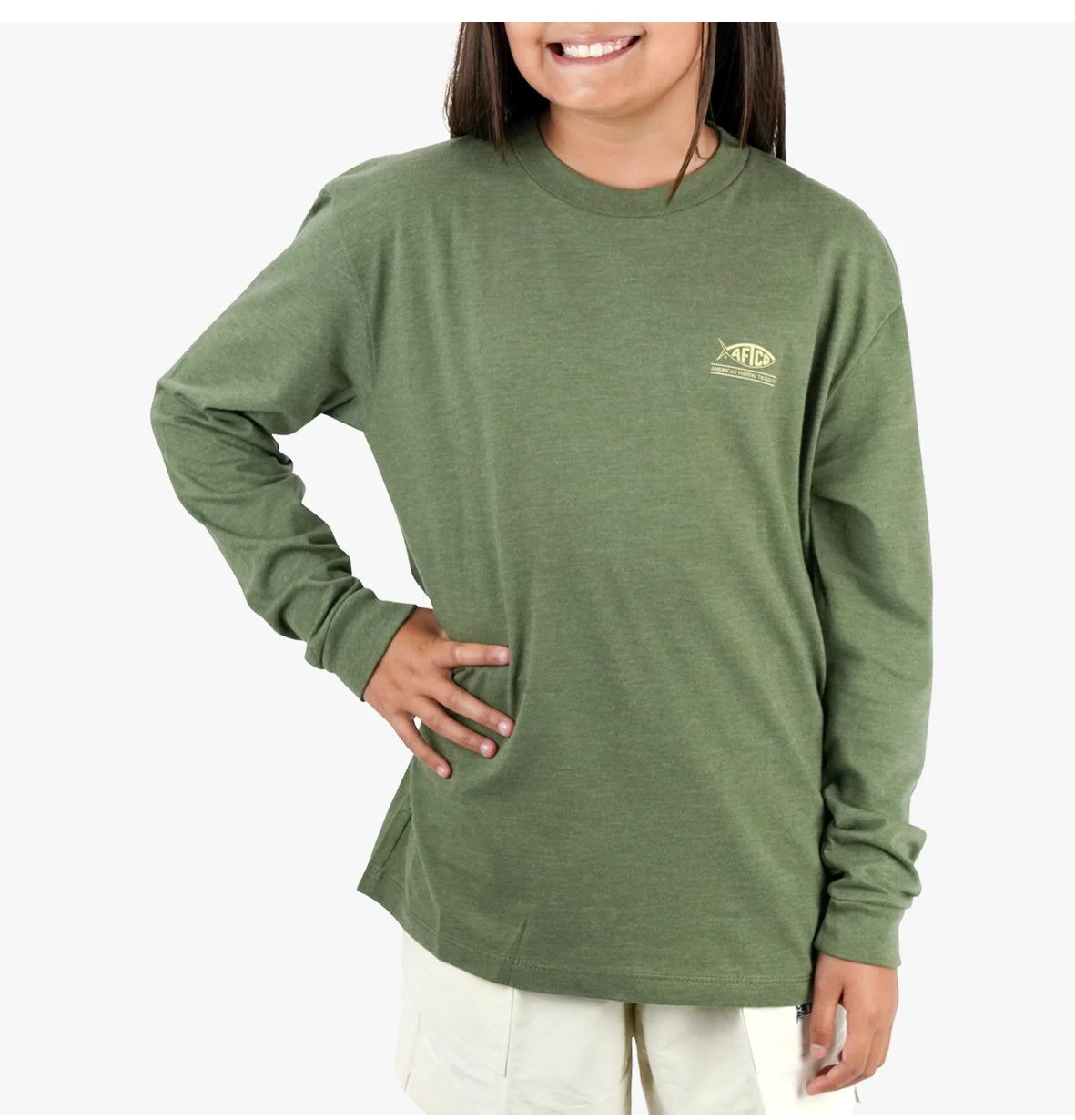 AFTCO Youth Flying Bill LS Tee