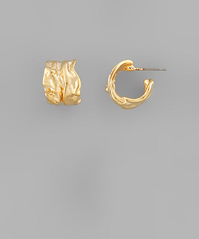 Textured Chunky Metal Earring