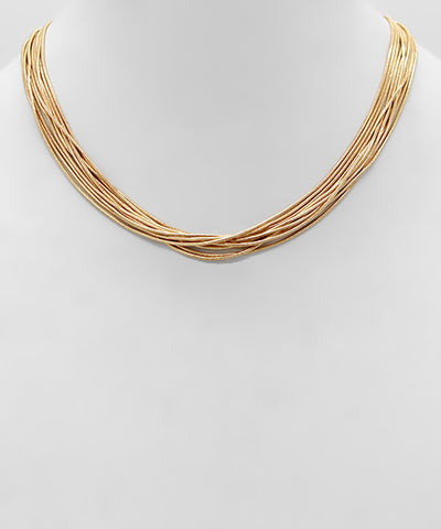 Multi Layered Snake Chain Necklace