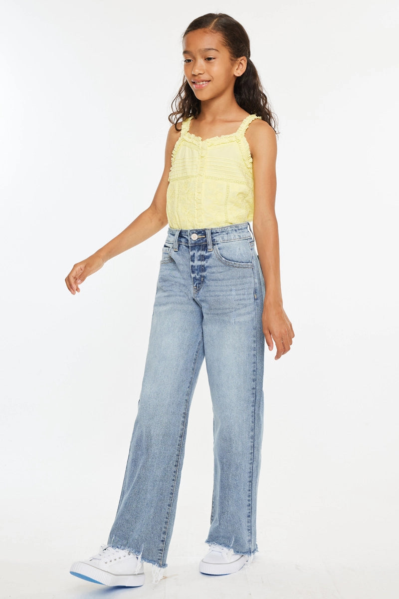 Girls Kan Can Wide Leg Jeans