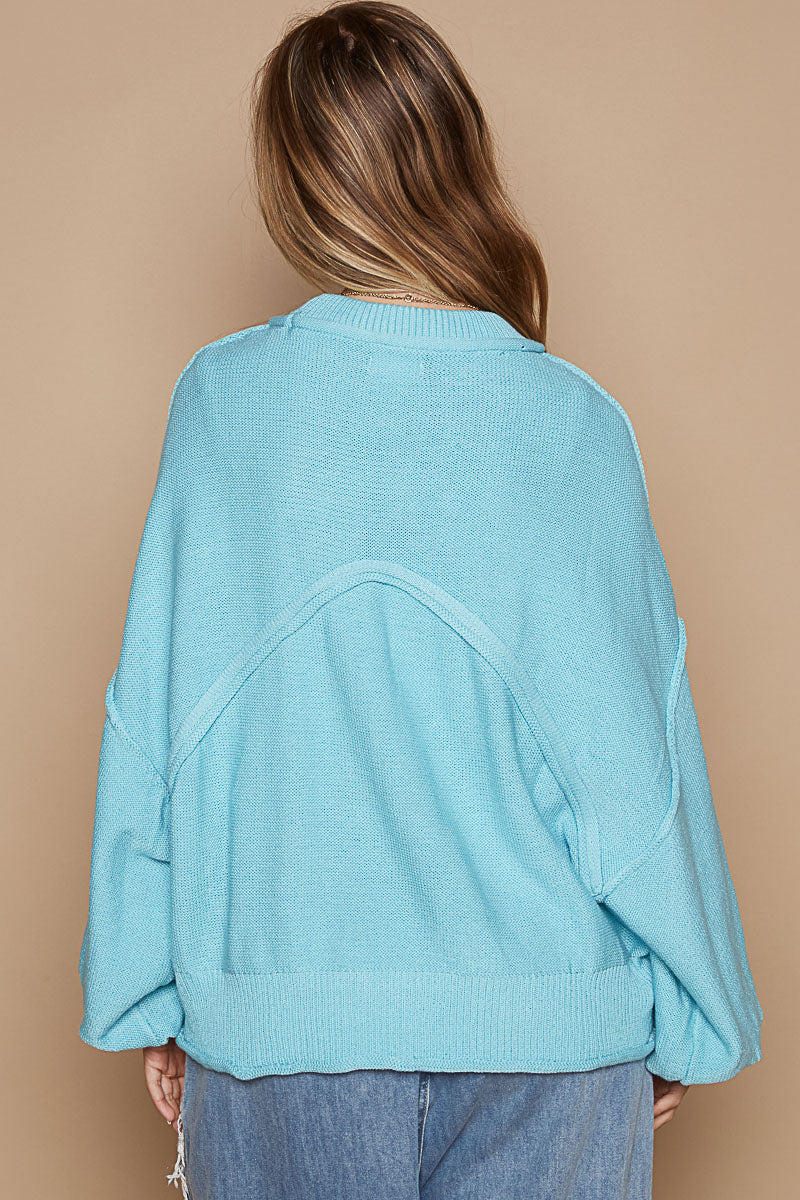 Oversized Balloon Sleeve Sweater