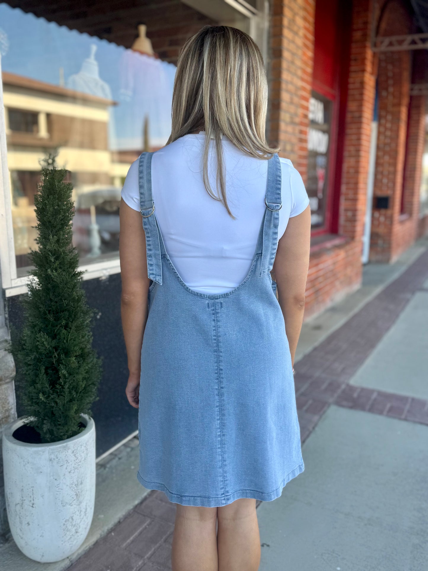 Denim Overall Mini Dress