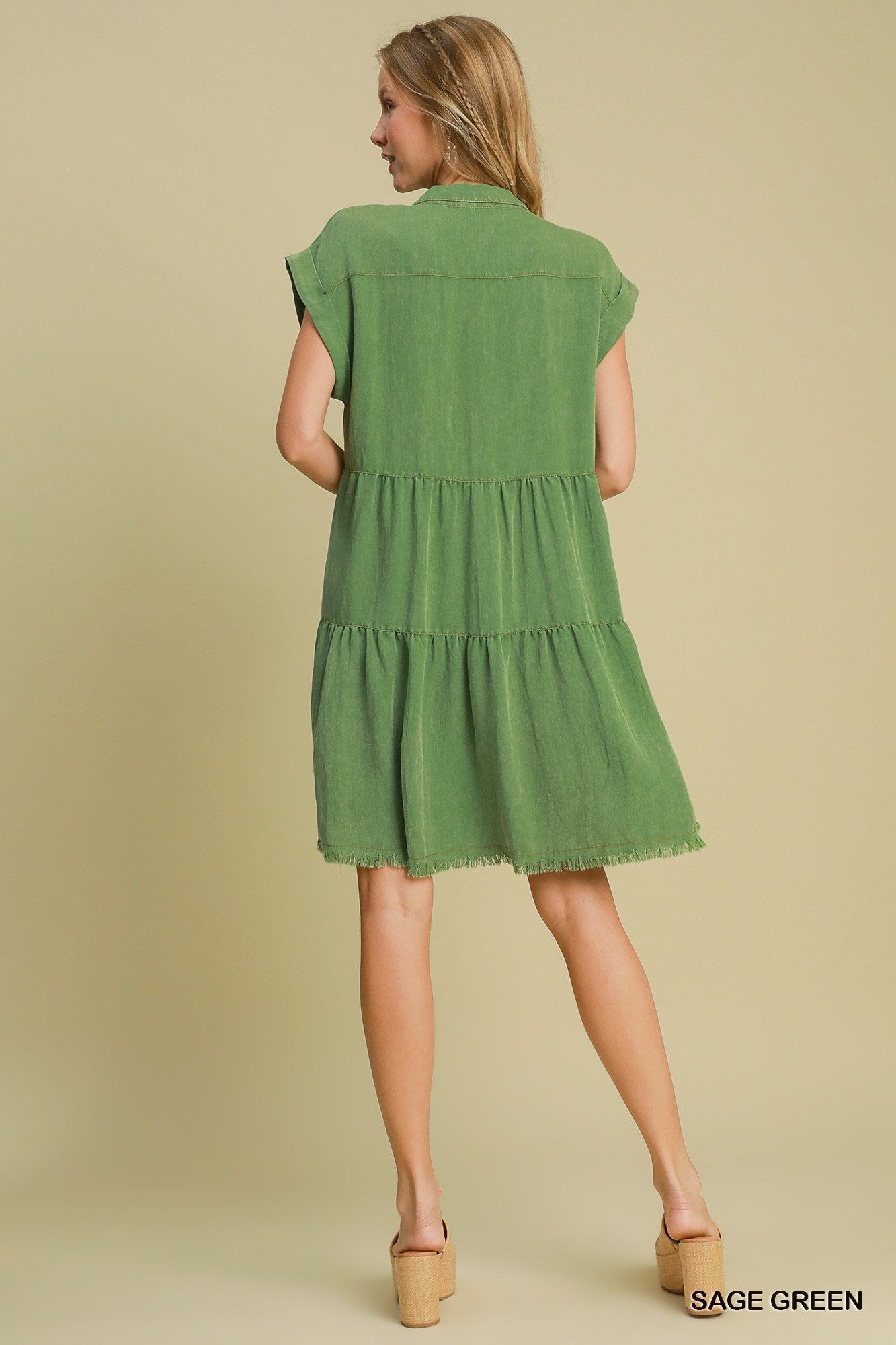 Snow Washed Button Up Dress