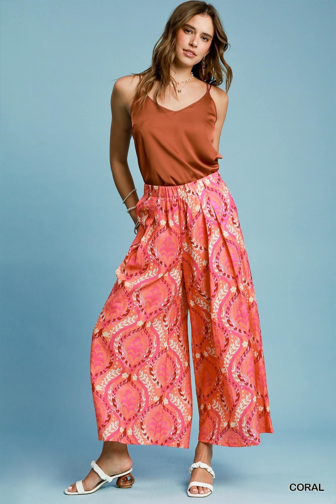 Wide Pull On Pants