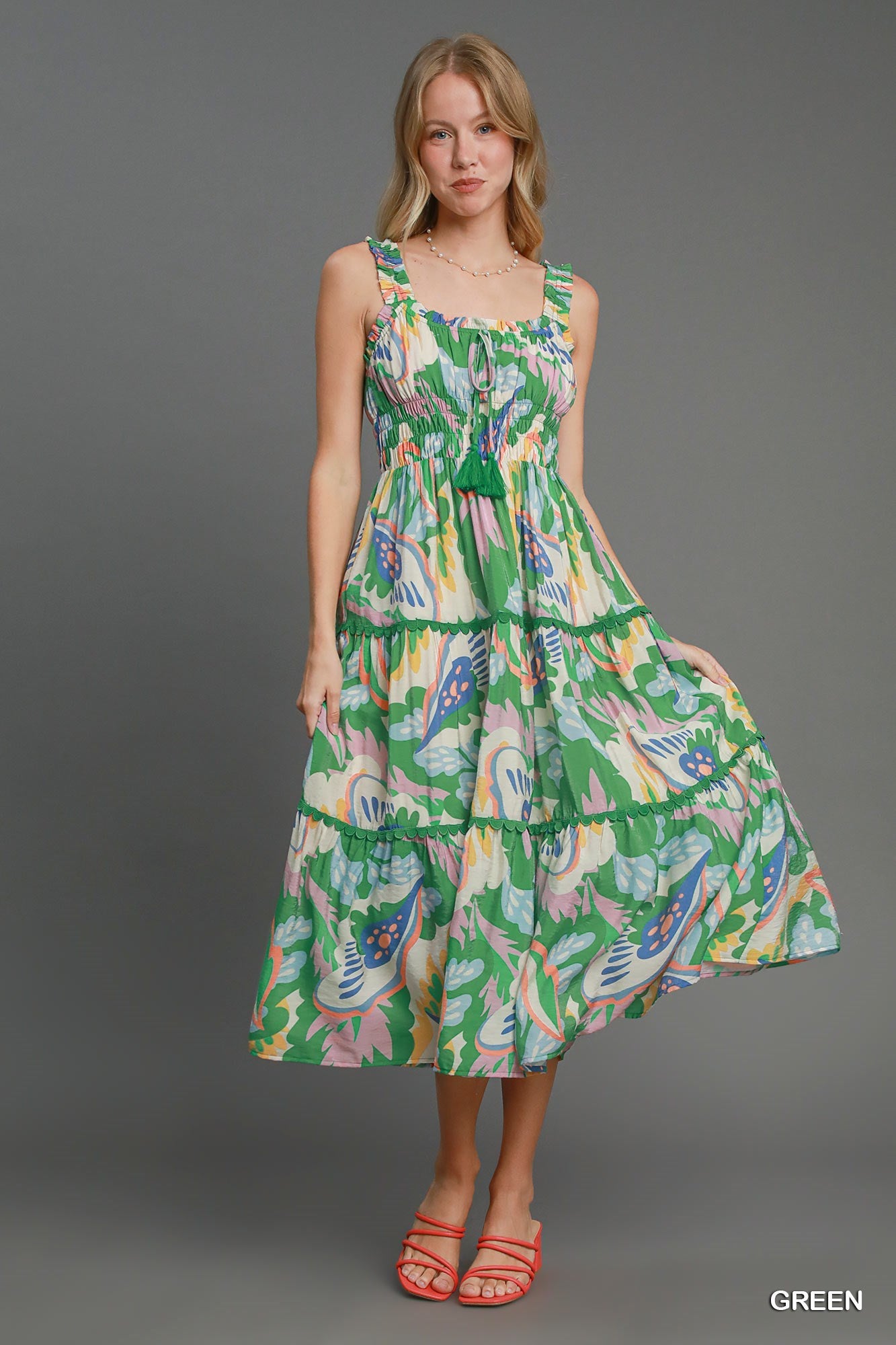 Colorful Printed Maxi Dress