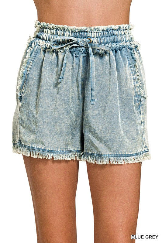 Soft Mineral Washed Shorts