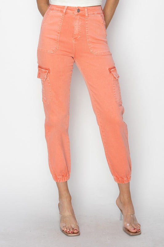 Risen High Rise Cargo Jogger Pants