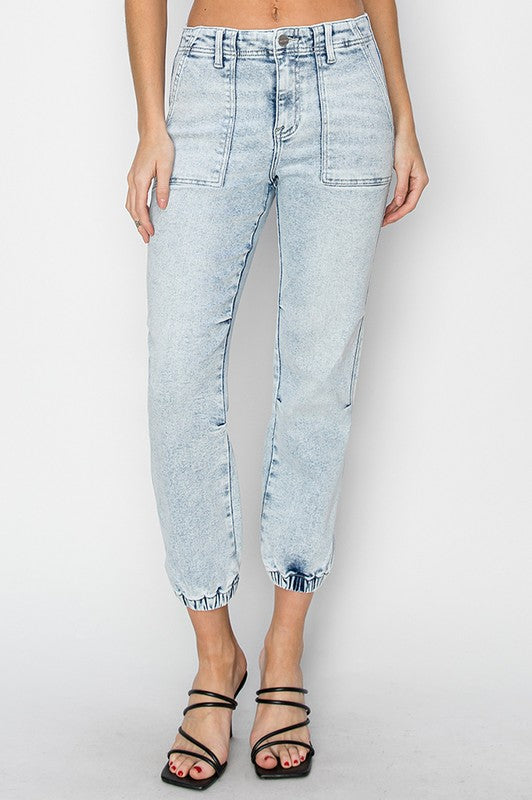 Risen Ankle Jogger Jeans