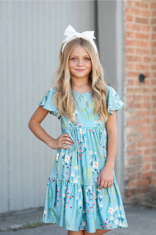 Girls YOUTH Spring Floral Dress