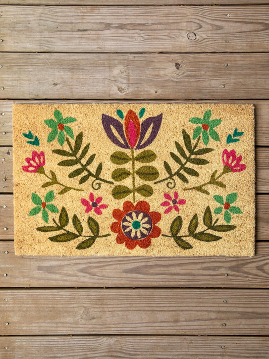 Natural Life Folk Flower Doormat