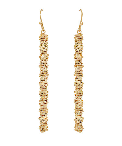 Textured Metal Bar Earrings