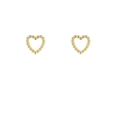 Metal Heart Stud Earrings