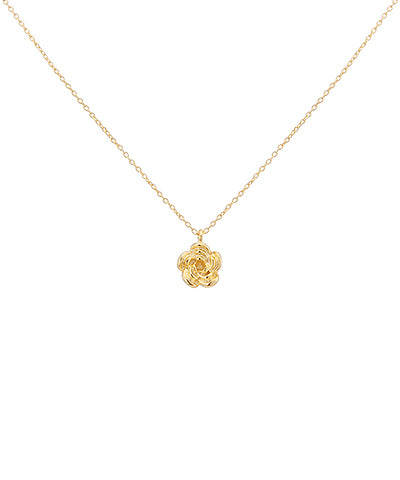 Gold Dipped Flower Pendant Necklace