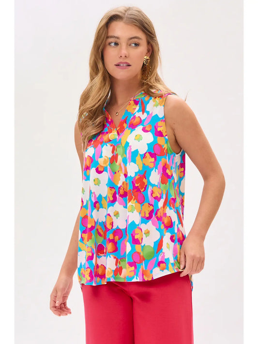 Dear Scarlett Colorful Sleeveless Top