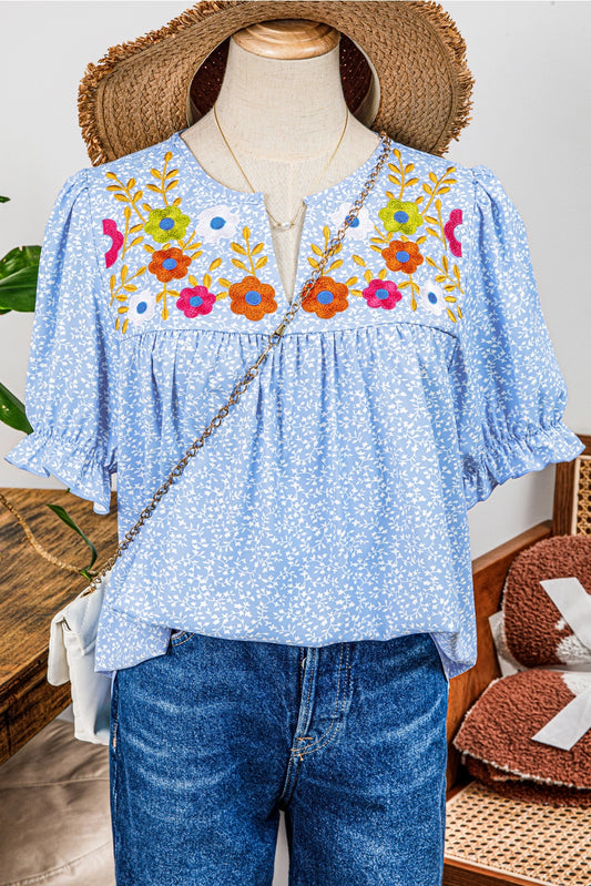 Floral Embroidered Top