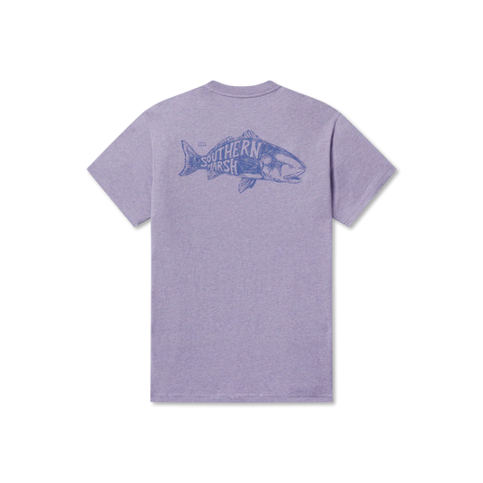 Southern Marsh Engravings Redfish Tee