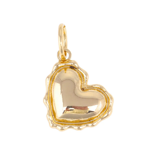 Stamped Heart Charm