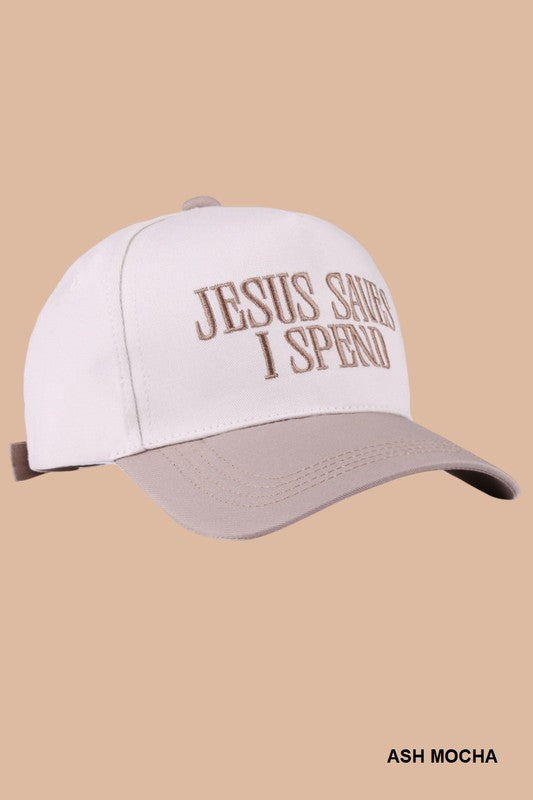 Zenana Jesus Saves I Spend Canvas Cap